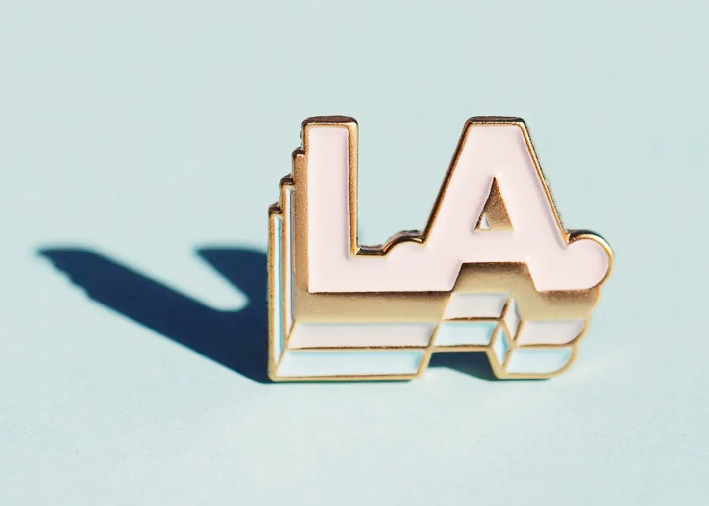 Los Angeles Enamel Pin in Matte Gold
