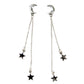 Moon & Star Earrings in Sterling Silver