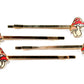 Mushroom Bobby Pin Set in Classic Red