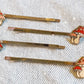 Mushroom Bobby Pin Set in Classic Red