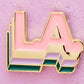 Los Angeles Enamel Pin in New Polished Gold