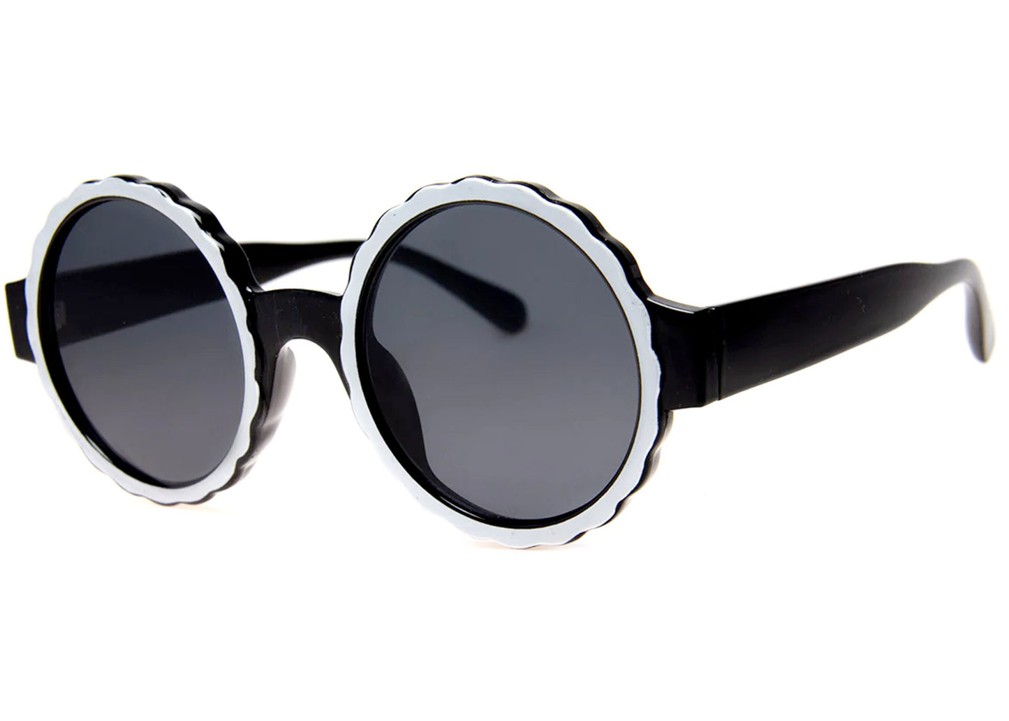 Omelette Sunglasses in Black/White