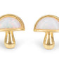 Opal Mushroom Stud Earrings