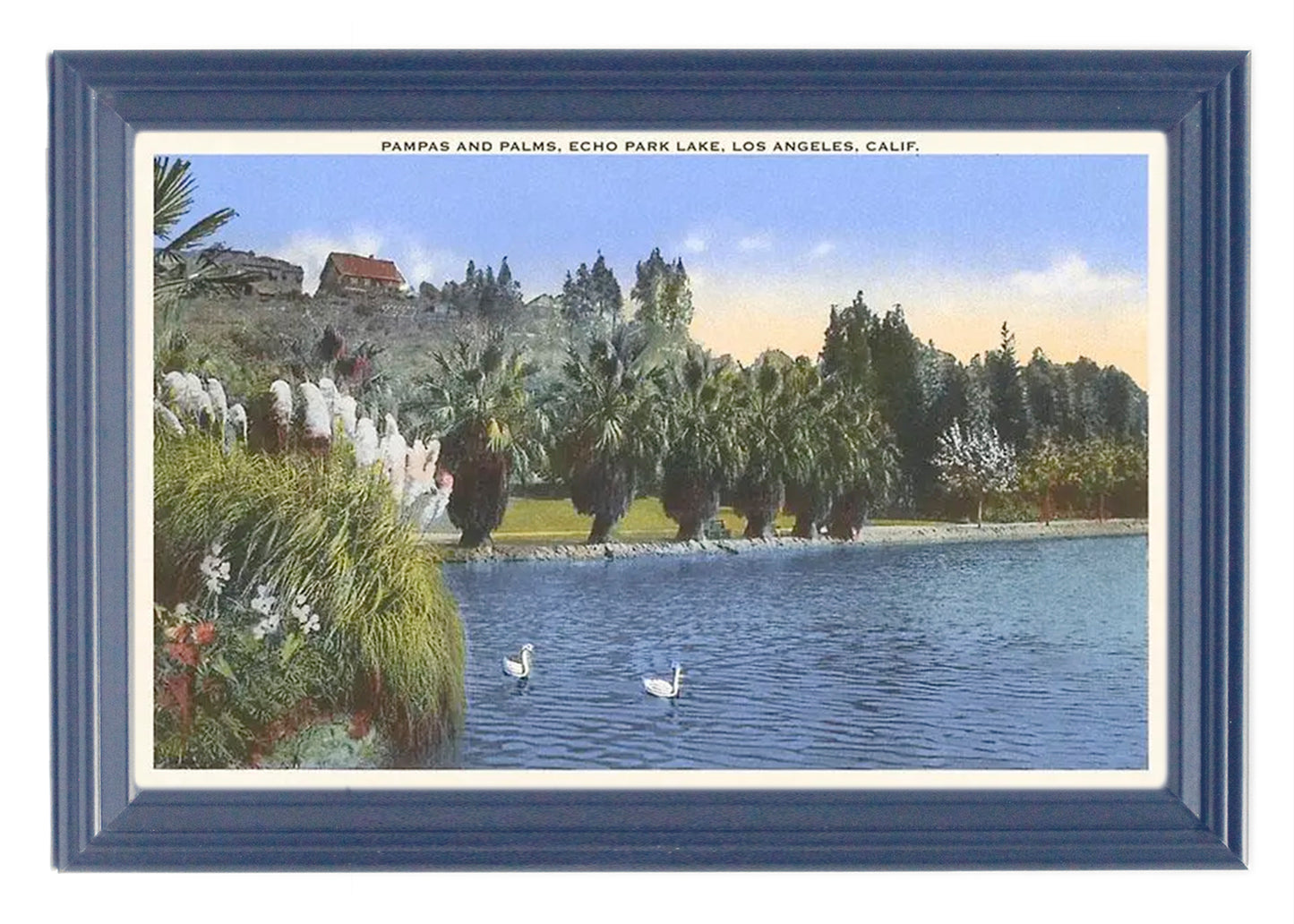 Pampas and Palms at Echo Park Lake Art Print