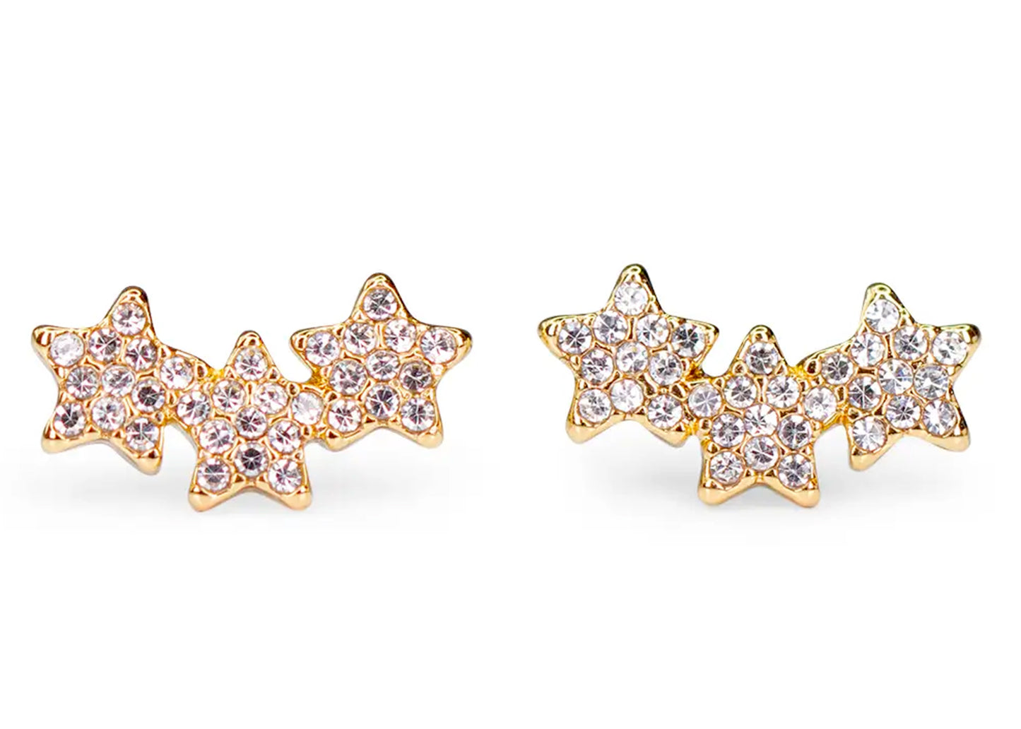 Pavé Crystal Star Stud Earrings