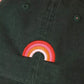 Dad Hat in Hunter & Pink Rainbow
