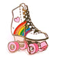 Rainbow Heart Roller Skate Enamel Pin