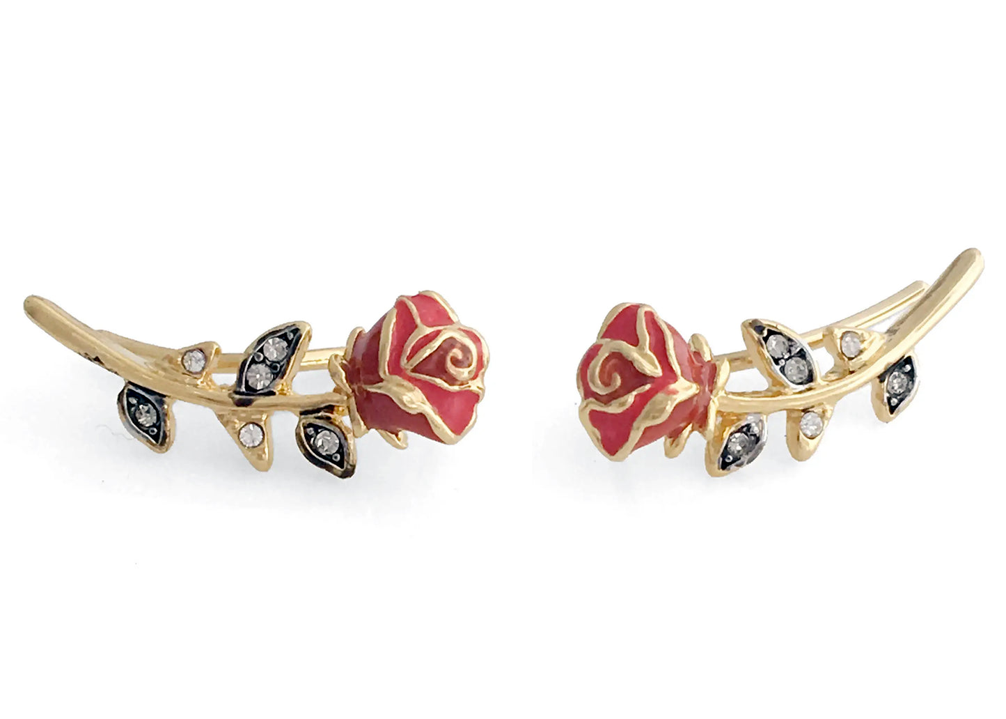 Rose Crawler Stud Earrings