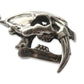 Saber Tooth Cat Skull Necklace In White Bronze