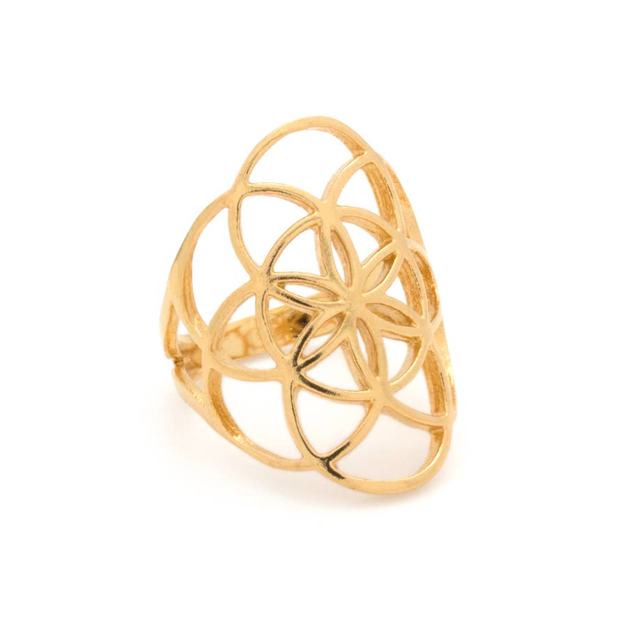Seed of Life Ring in Gold