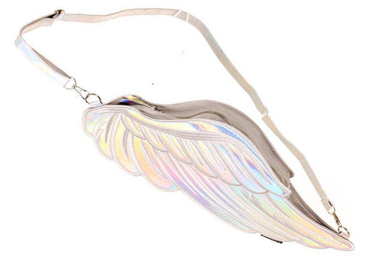 Holographic Silver Quiver Wing Backpack