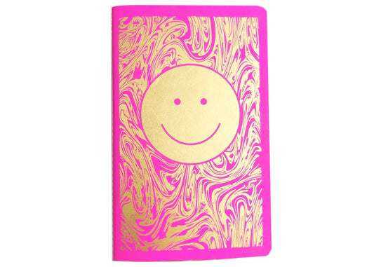 Smiley Dot Notebook in Fuchsia