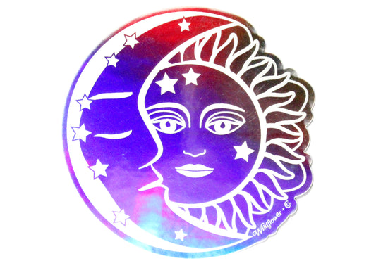 Sun & Moon Holographic Sticker