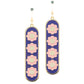 Tall Daisy Chain Earrings in Pink & Cobalt