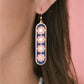 Tall Daisy Chain Earrings in Pink & Cobalt