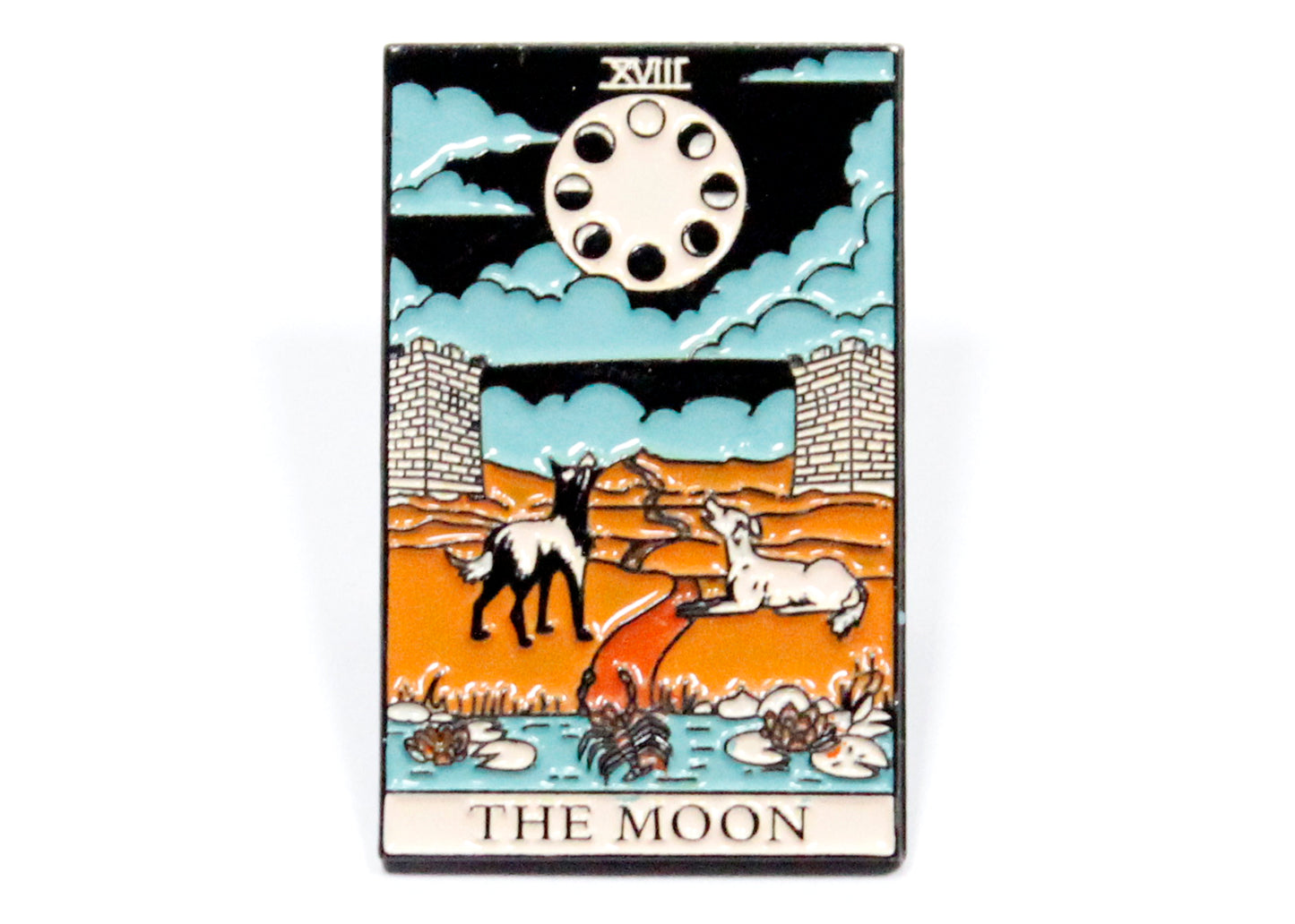The Moon Tarot Card Enamel Pin