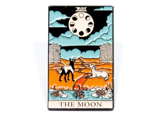 The Moon Tarot Card Enamel Pin