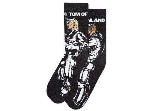 Tom of Finland Leather Duo Crew Socks