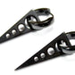 Triangle Hoop Earrings in Black