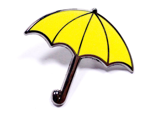 Umbrella Enamel Pin in Yellow