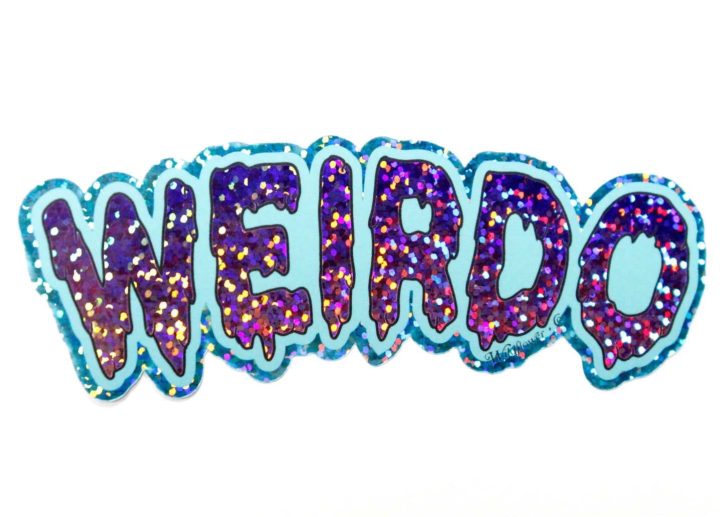 Weirdo Glitter Sticker