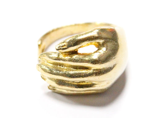 Wrapped Around Your Finger Ring in Raw Brass