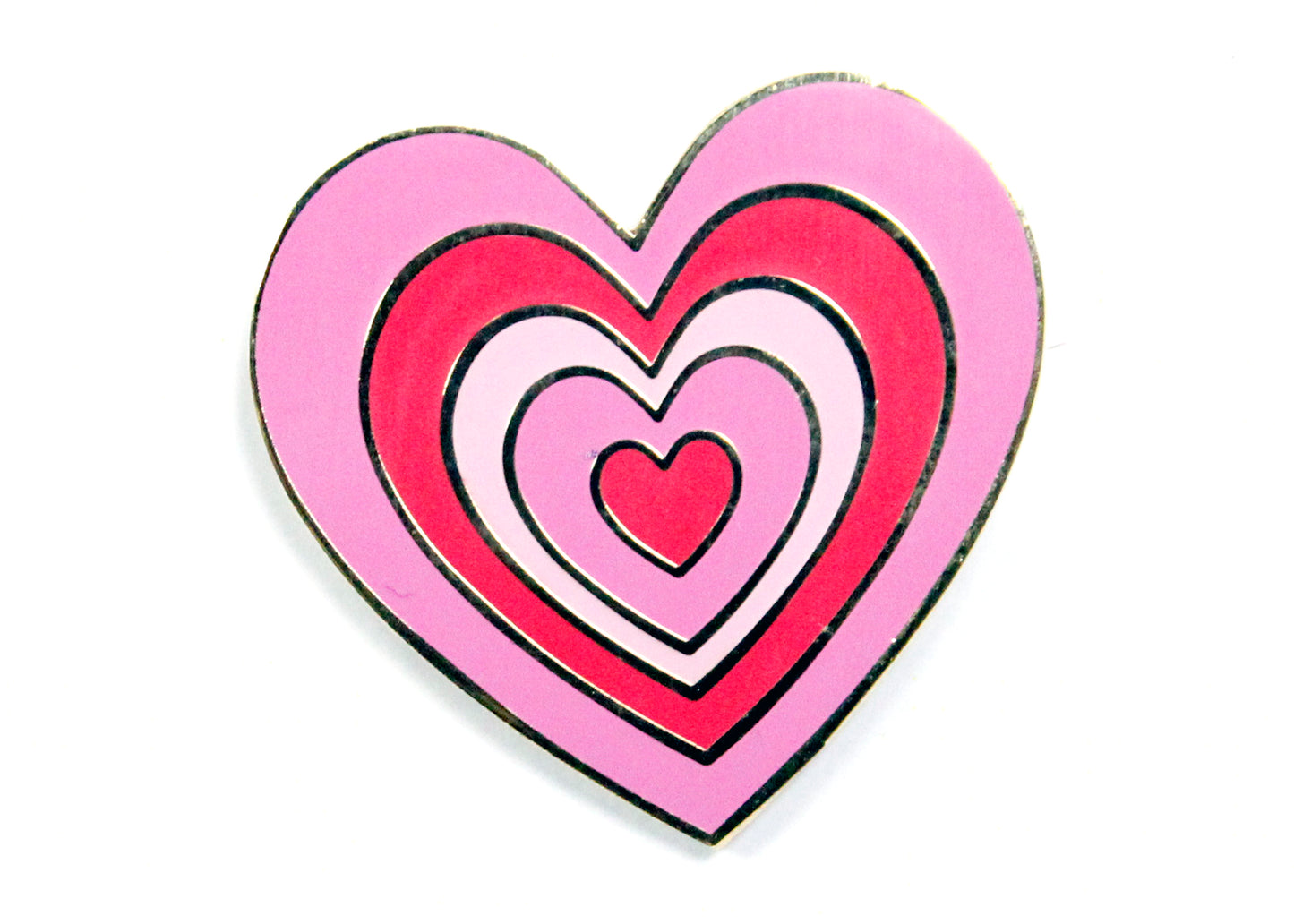 Y2K Heart Enamel Pin in Pink