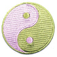 Yin Yang Patch in Lilac & Lime