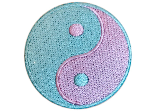 Yin Yang Patch in Pink & Aqua