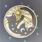 Yin Yang Sun & Moon Cats Holographic Sticker